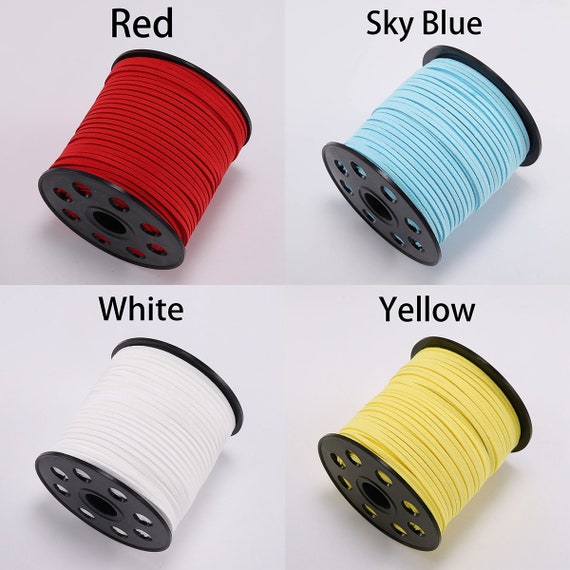 10m 2.5mm Flat Faux Suede Braided Cord Thread String Rope For DIY Jewelry Making