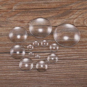 50 pièces/sac 8 10 12 14 16 18 20 25 30 mm Cabochon rond en verre transparent à dos plat pour fournitures de fabrication de bijoux à bricoler soi-même image 3