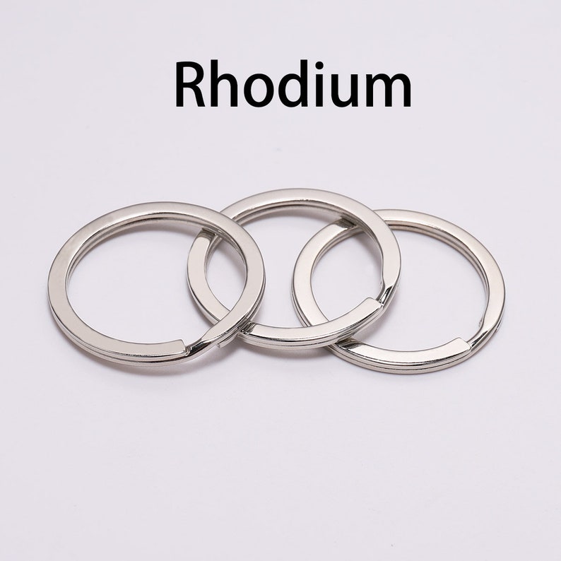 10 Teile / los 25 28 30mm Gold Silber Runde Schlüsselring Llaveros Verschluss Zubehör Schlüsselanhänger Split Ring Überzogener Schlüsselring für Schmuckherstellung Bild 4