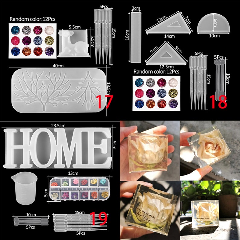 1 Set Jewelry Silicone Casting Molds Sets Mixed Style UV Epoxy Etsy