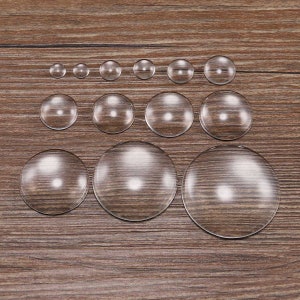 50 pièces/sac 8 10 12 14 16 18 20 25 30 mm Cabochon rond en verre transparent à dos plat pour fournitures de fabrication de bijoux à bricoler soi-même image 2