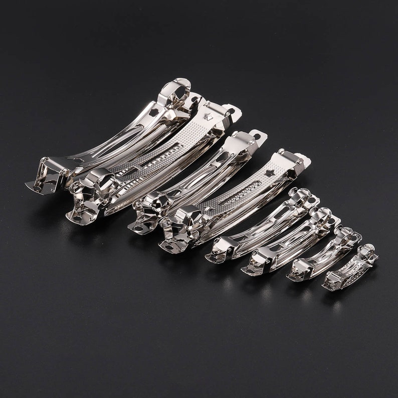 10pcs/lot Metal Spring Hair Clip Base Hair Clips Setting Blank Etsy