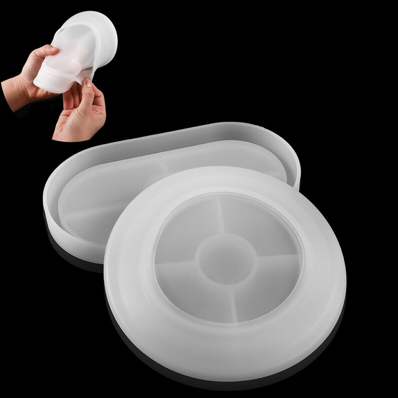 Crystal Round Oval Tray Silicone Mold UV Epoxy Resin Mould Etsy