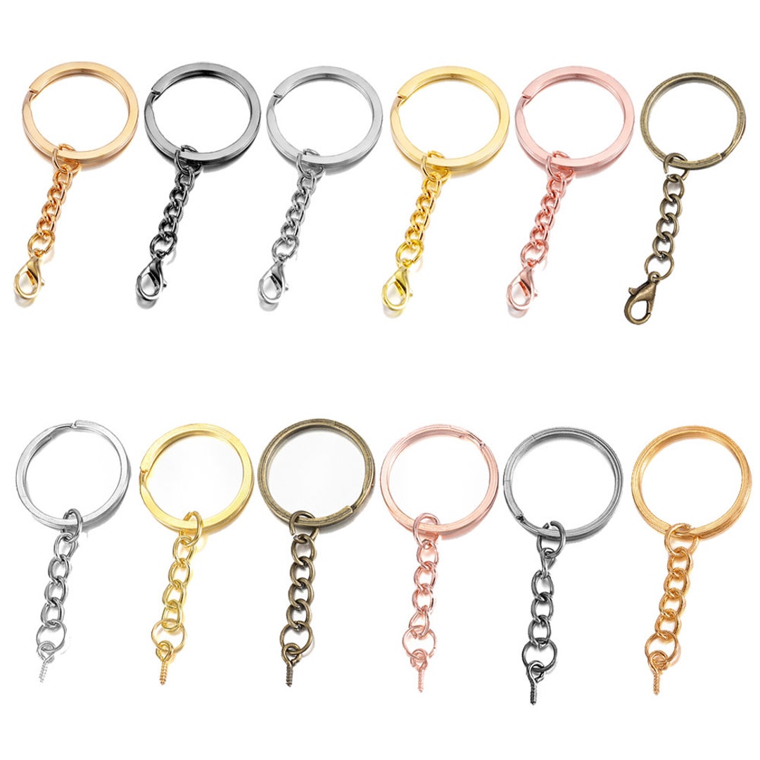 20PCS/lot DIY Snake Chains Key Rings Clasp Buckle Key Chain Special Keychain  For Jewelry Making Accessories Wholesale