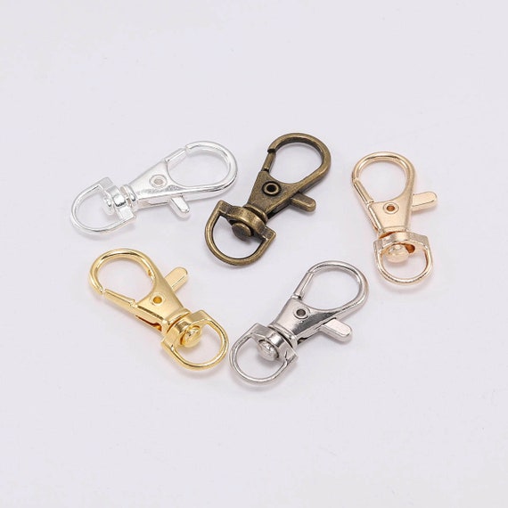 10pcs/lot Key Chain Ring Swivel Trigger Lobster Clasp DIY Craft Outdoor  Backpack Bag Parts Snap Hook Supplies for Jewelry Making 
