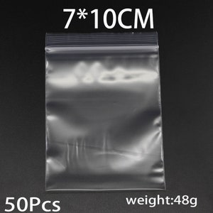 100Pcs/lot 57/68/710cm Bulk Thick Jewelry Packaging Zip Zipped Lock Reclosable Plastic Poly Clear Bags Supplies zdjęcie 7