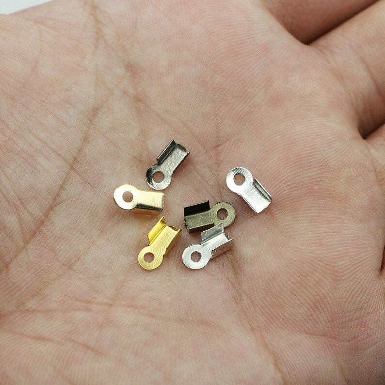 200pcs/lot Brass End Fasteners for Rhinestone Chain Fold Over Etsy