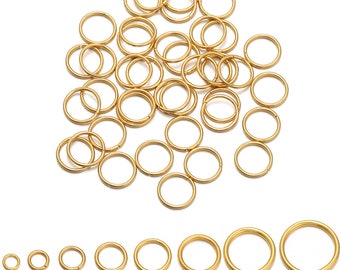 100-200pcs/lot 3 4 5 6 8 10 mm Stainless Steel Jump Rings Split Rings Connectors For DIY Jewelry Making Supplies Accessories