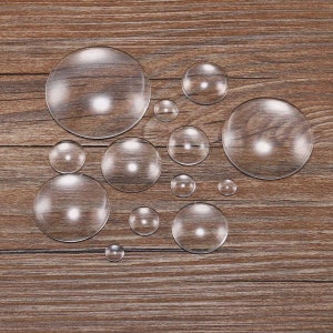 50 pièces/sac 8 10 12 14 16 18 20 25 30 mm Cabochon rond en verre transparent à dos plat pour fournitures de fabrication de bijoux à bricoler soi-même image 4