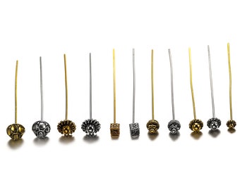 handmade jewelry pins decorative headpins headpins findings jewelry supply earring head pins Glass head pins beads and wire