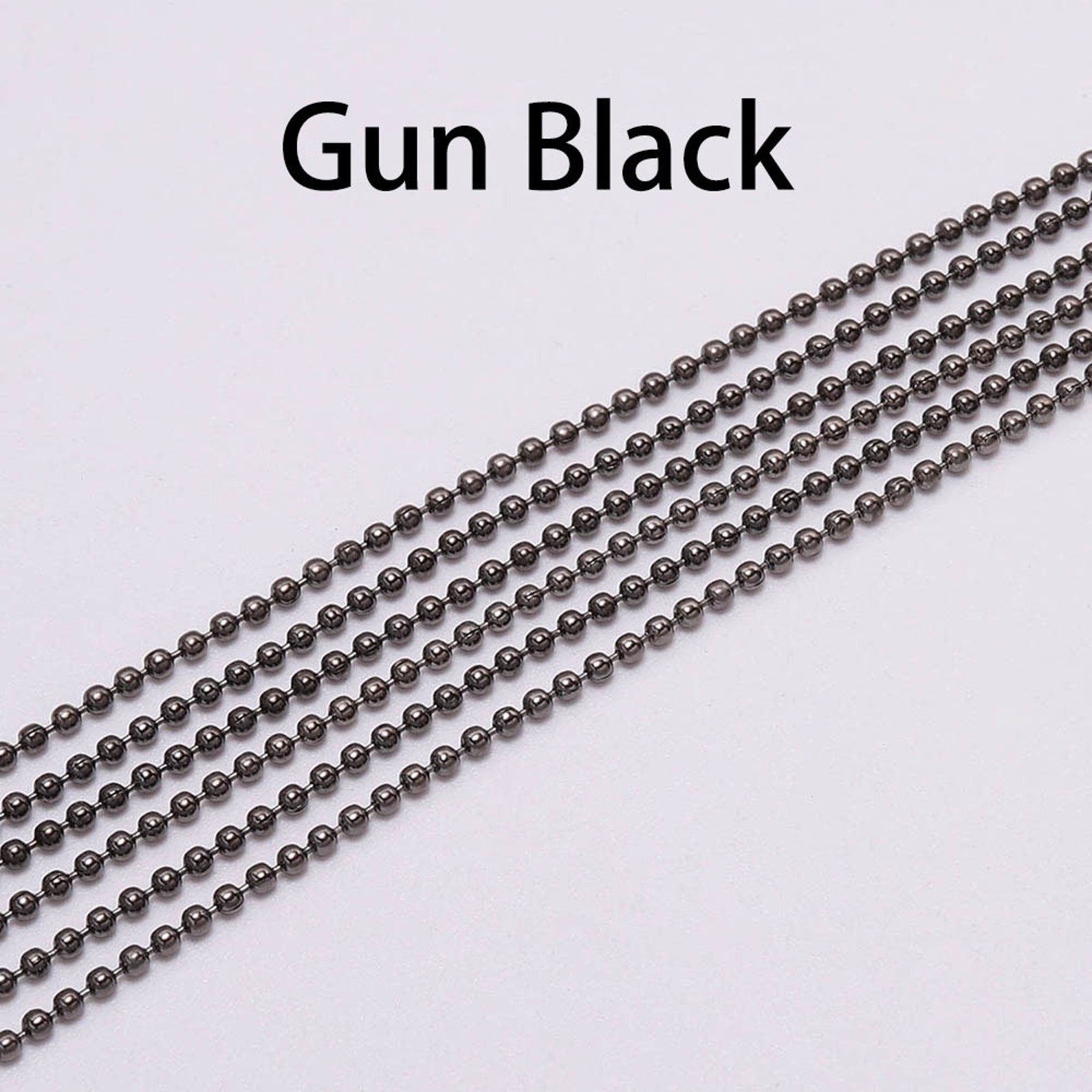 5m/lot 1.2 1.5 2 Mm Metal Ball Bead Chains Bulk Etsy