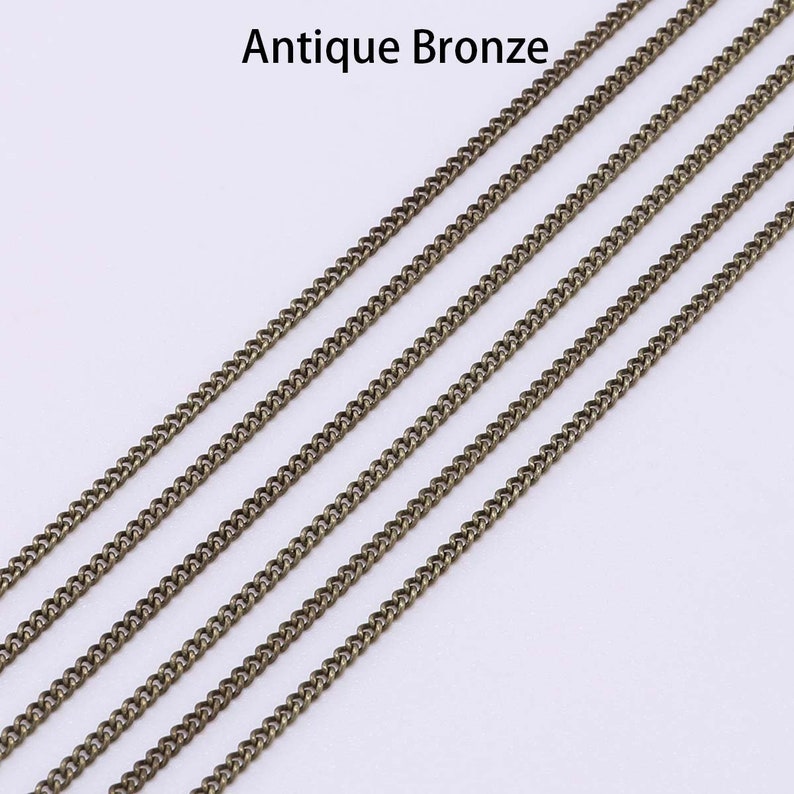 5 M/lot Silver/gold/bronze Plated Necklace Chains for Jewelry Etsy