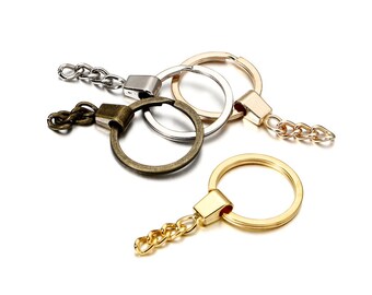 5Pcs/Pack Long Keychain Split Keyrings Clasp Pendant Connectors Handmake Decorate For DIY Jewelry Making Supplies Accessories