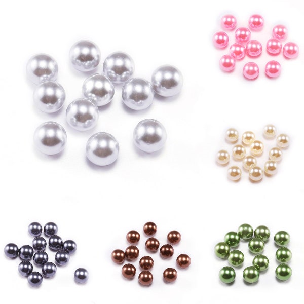 3 4 6 8 10 12 mm sans trou perle blanche ABS Imitation perle perles en vrac perles pour les résultats de bijoux faisant des accessoires de bricolage fournitures