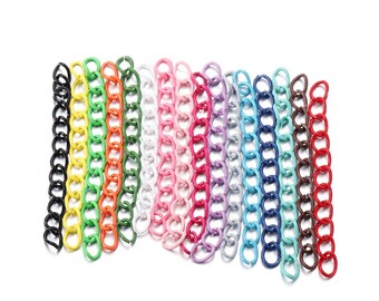 30Pcs/Pack 5 cm Colourful Necklace Extension Chain Bulk Bracelet Extended Chains Tail Extend For DIY Jewelry Making Accessories
