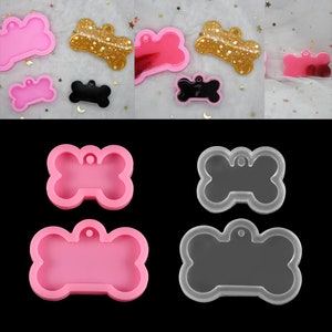 1 Pcs Dog Bone Shape Silicone Molds Key Pendant Casting Moulds For DIY Jewelry Making Epoxy Resin Mold Tools