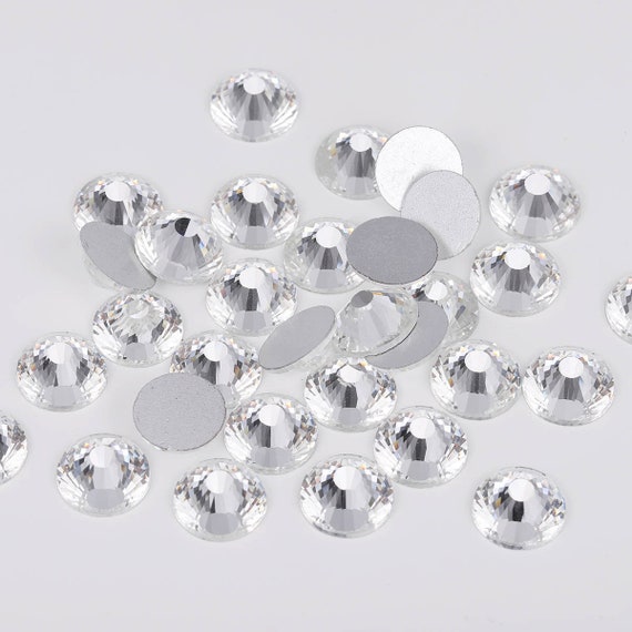 SS3-SS50 Glisten Transparent Rhinestones Bottom Hot Fix Rhinestone Strass  Crystal For DIY Clothes Shoes Nail Art Sewing