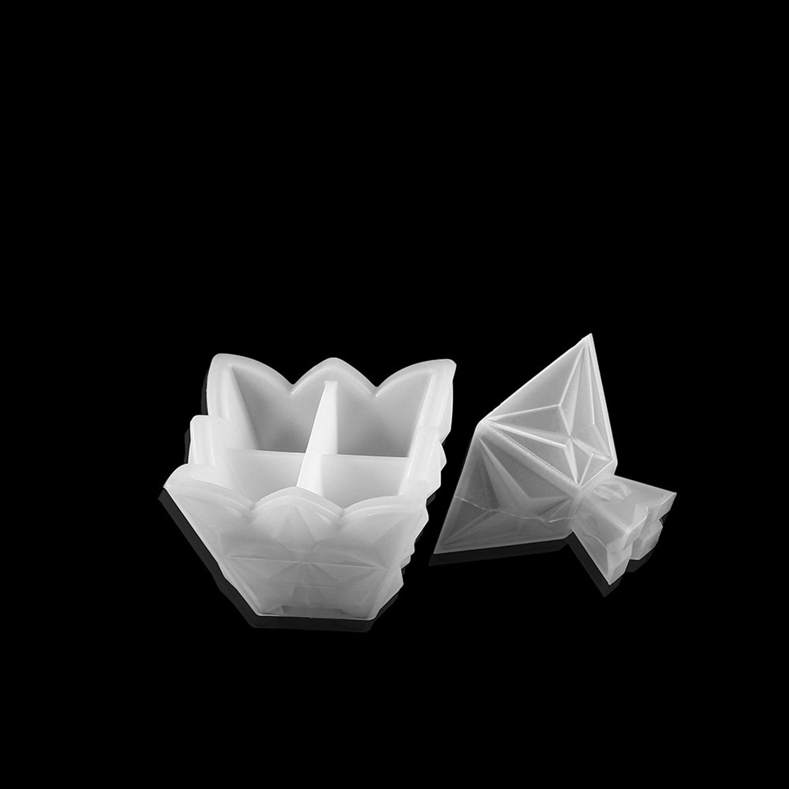 1 Set 3D Pyramid Diamond Storage Box Resin Silicone Mould Etsy