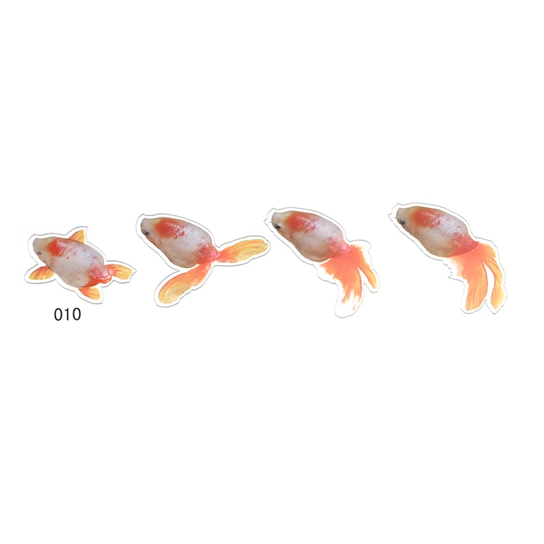 1pc 3D Resin Goldfish Sticker Material Crystal Epoxy Goldfish Pa 1pc 3D Resin Goldfish Sticker Material Crystal Epoxy Goldfish Pa