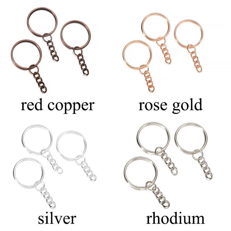 10 Pièces 25mm Porte-clés Porte-clés Rhodium Antique Rouge Or Couleur Rond Fendu Porte-clés Porte-clés Pour BIJOUX À BRICOLER SOI-MÊME Faisant Des Accessoires image 7