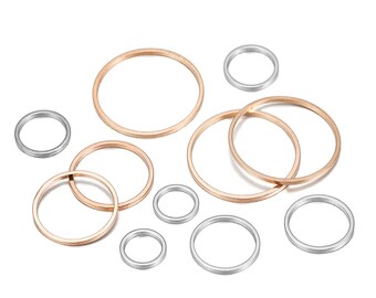 20-50pcs/lot 8-40mm Brass Closed Ring Earring Wires Hoops Pendant Connectors Rings For DIY Jewelry Making Supplies Accessories