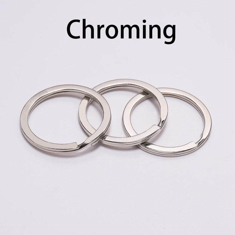 10 Teile / los 25 28 30mm Gold Silber Runde Schlüsselring Llaveros Verschluss Zubehör Schlüsselanhänger Split Ring Überzogener Schlüsselring für Schmuckherstellung Bild 6