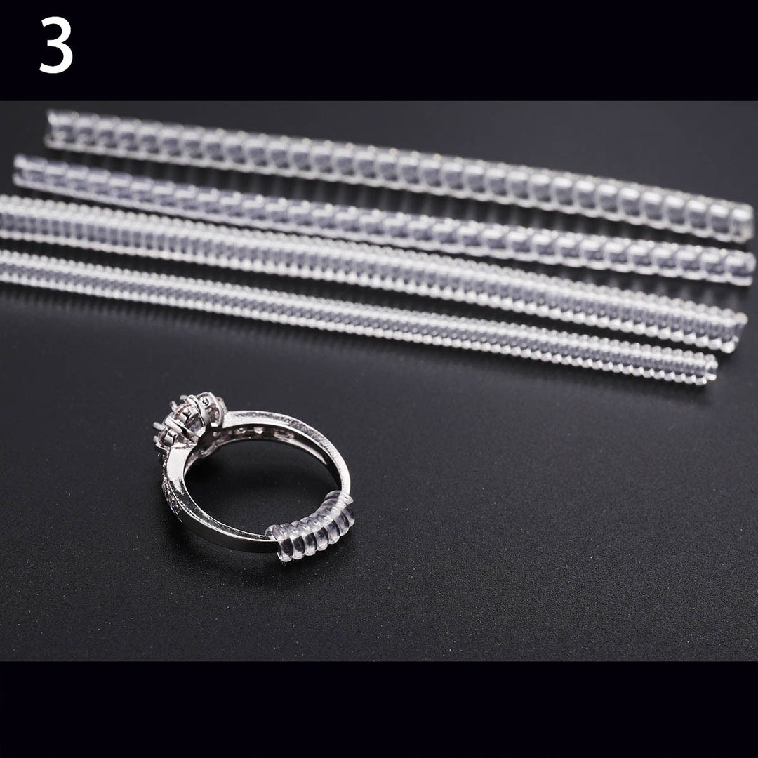 10PCS Ring Size Adjuster Invisible Clear Ring Sizer Jewelry Fit Reducer  Guard US