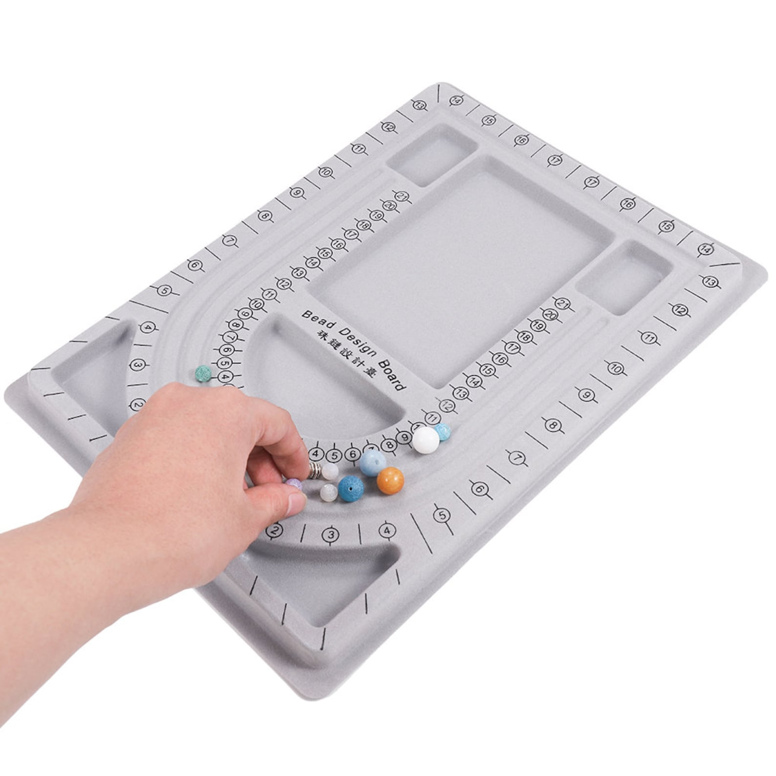 Gray Flocked Bead Design Board For DIY Beading Jewelry Etsy