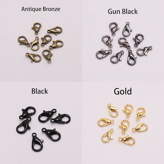 50Pcs Alloy Lobster Clasp Hooks for DIY Necklace Bracelet Chain Jewelry Making
