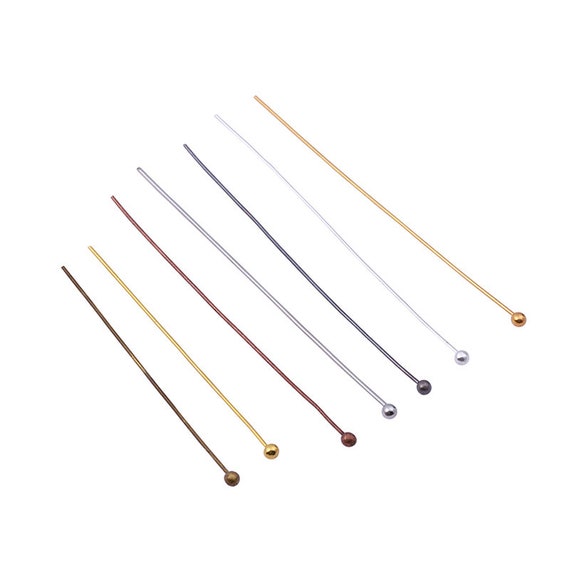 200pcs Metal Flat Head Pins 15-30mm For DIY Jewelry Making