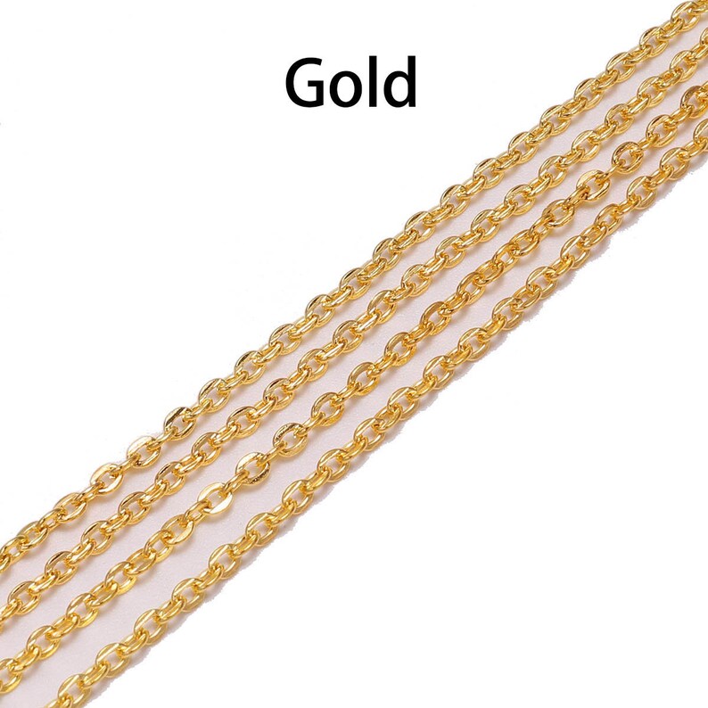 10m/lot Silver/gold/bronze Long Necklace Chains Bulk Chains Etsy