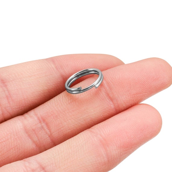 100pcs/lot 5-15mm Stainless Steel Open Double Jump Rings for DIY Key Double  Split Rings Connectors for Jewelry Making 