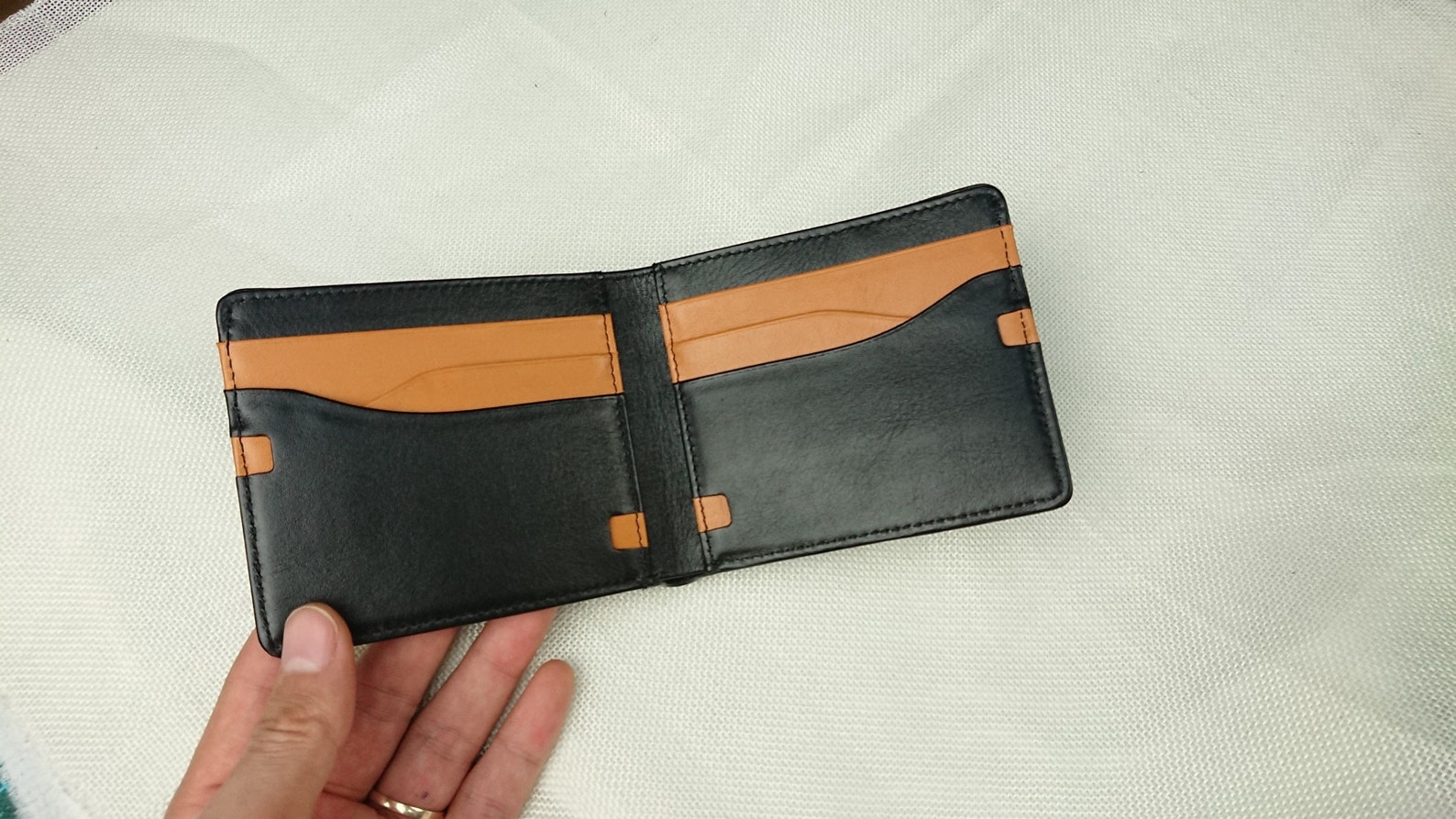 Cow Leather wallet bifold wallet. Cow Leather Money Clip Etsy