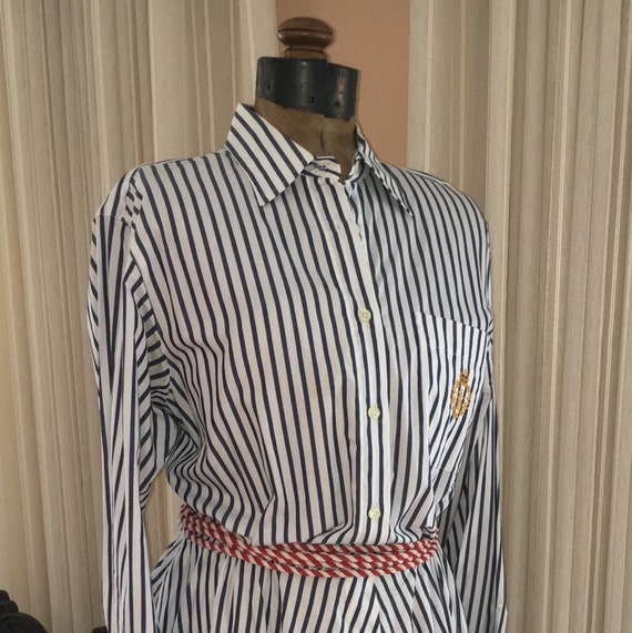 Vintage Lauren Ralph Lauren striped shirtwaist dre