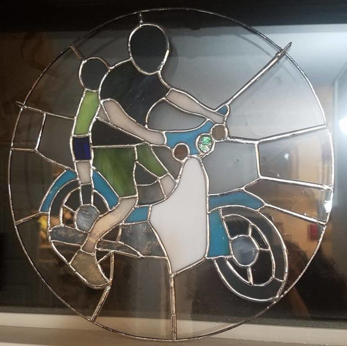 Custom Stained Glass Motorcycle / Scooter | Etsy