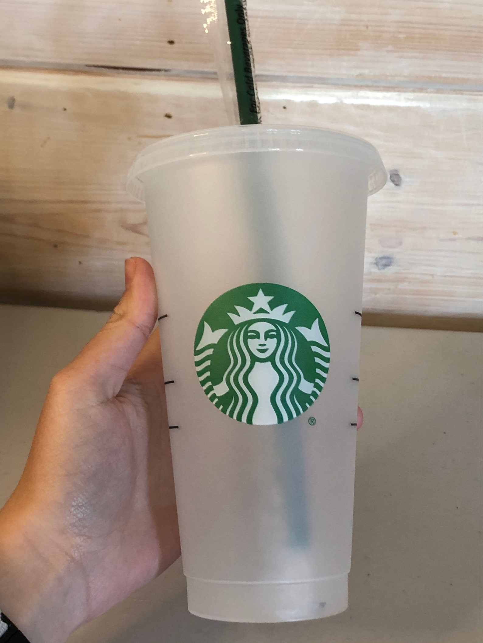 Starbucks Cold Cup Plain Venti 24oz Starbucks Logo Etsy