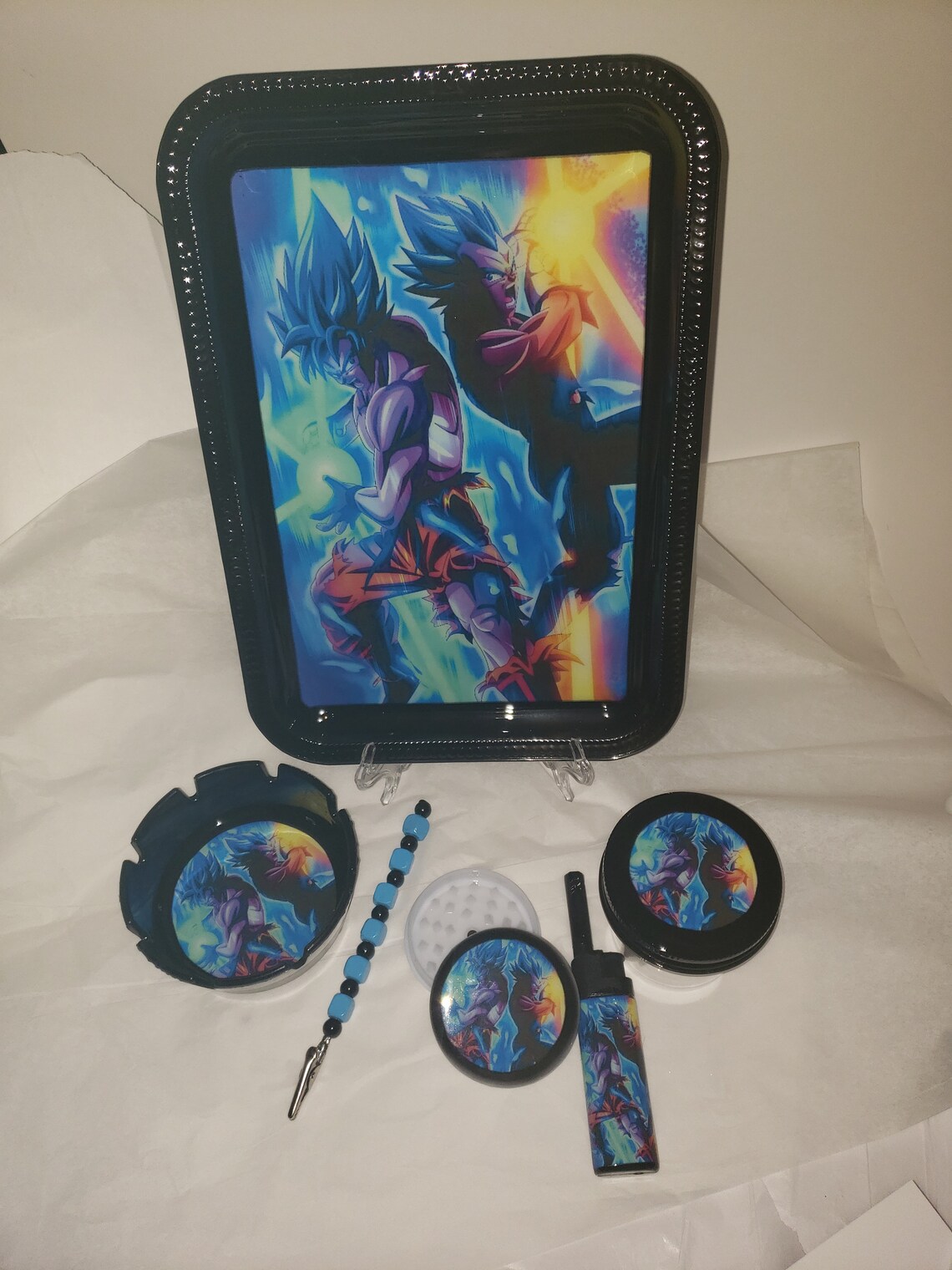 Dragonball z goku and vegeta rolling tray gift custom rolling Etsy