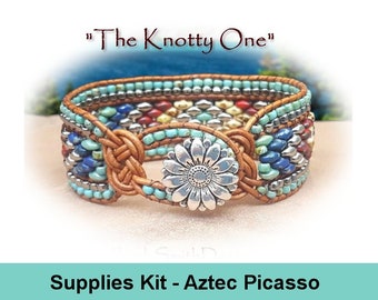 Supplies Kit (Tutorial Sold Separately)-"The Knotty One" Bracelet Kit in Aztec (AZT)