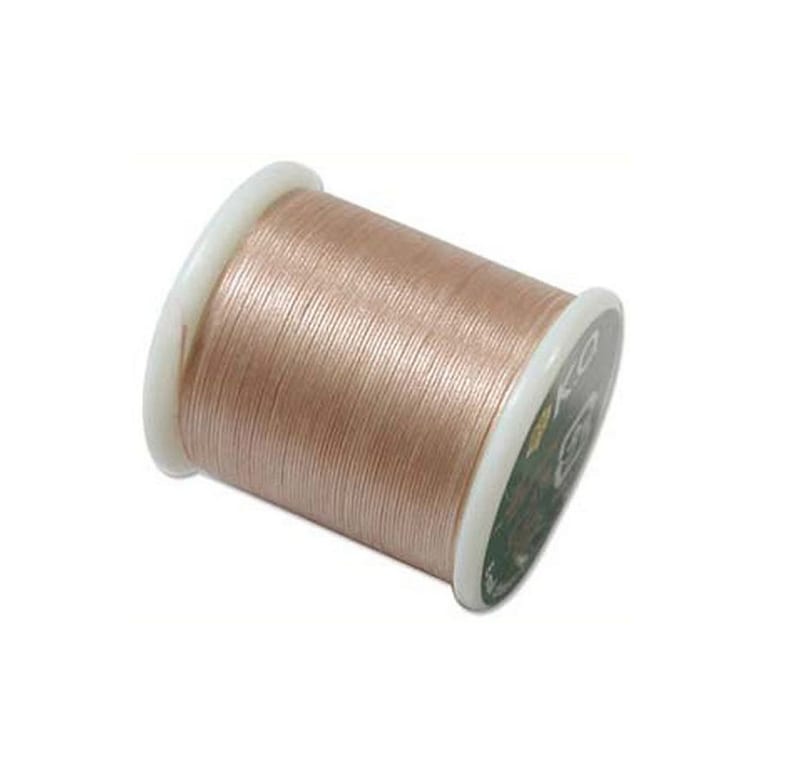KO Beading Thread Natural 100 Nylon Prewaxed 55 Yard Etsy