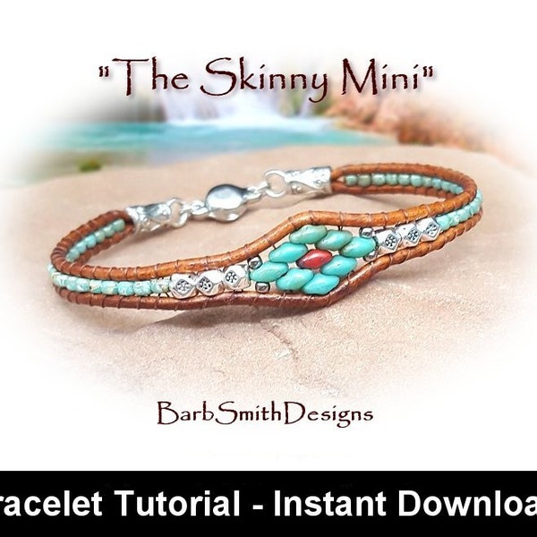 Bracelet Tutorial for "The Skinny Mini" Bracelet-Beginner Skill Level-Includes Supplemental Basics Tutorial-Instant Digital Download PDF