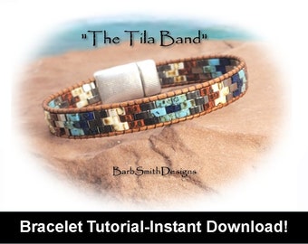 Bracelet Tutorial for "The Tila Band" Bracelet-Beginner/Intermediate-Includes Supplemental Basics Tutorial-Instant Digital Download