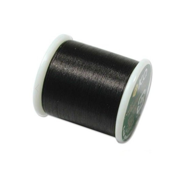 KO Beading Thread - Black - 100% Nylon - Pre-Waxed - 55 Yard Spool