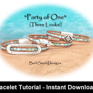 Bracelet Tutorial for the "Party of One" Bracelet-Beginner-Includes Supplemental Basics Tutorial-Instant Digital Download