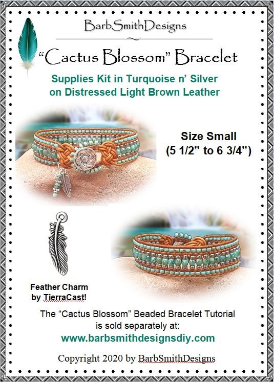 Supplies Kit tutorial Sold Separatelycactus Blossom Bracelet Kit in  Turquoise N' Silver TAS 