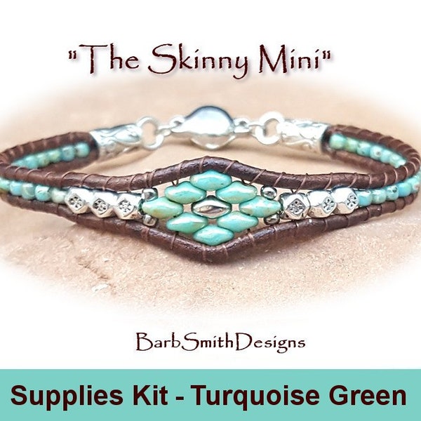 Supplies Kit (Tutorial Sold Separately)-"The Skinny Mini" Bracelet Kit in Turquoise (PTG)