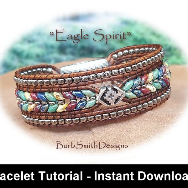 Bracelet Tutorial for the "Eagle Spirit" Bracelet-Intermediate/Advanced-Includes Supplemental Basics Tutorial-Instant Digital Download PDF