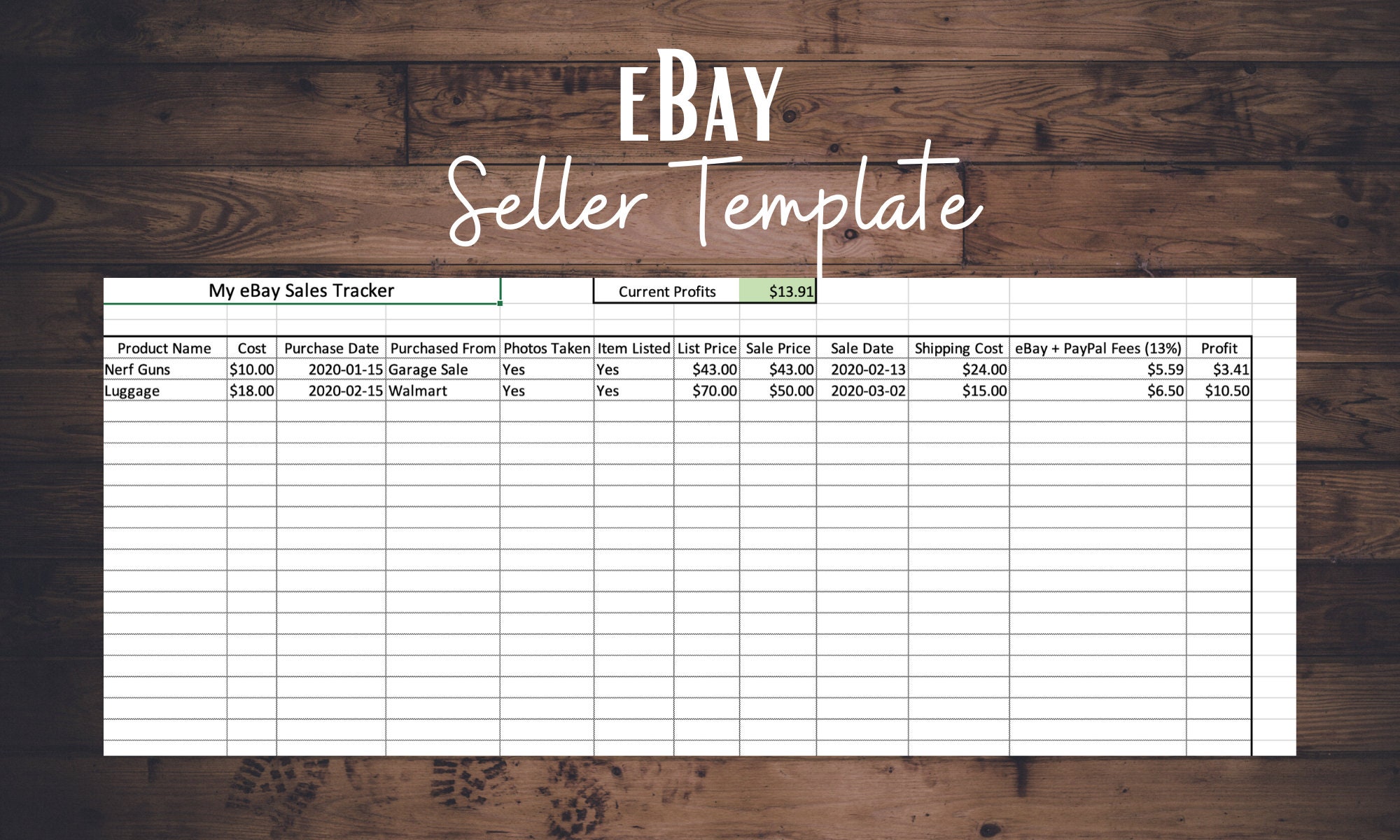 measurment description template ebay