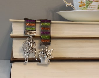 Halloween Bookmark,Halloween Charm Bookmark,Halloween Lover,Ribbon Bookmark,Handmade,Scary Bookmark,Unique,Fall Lover,Skeleton,Cat,Bats,Gift