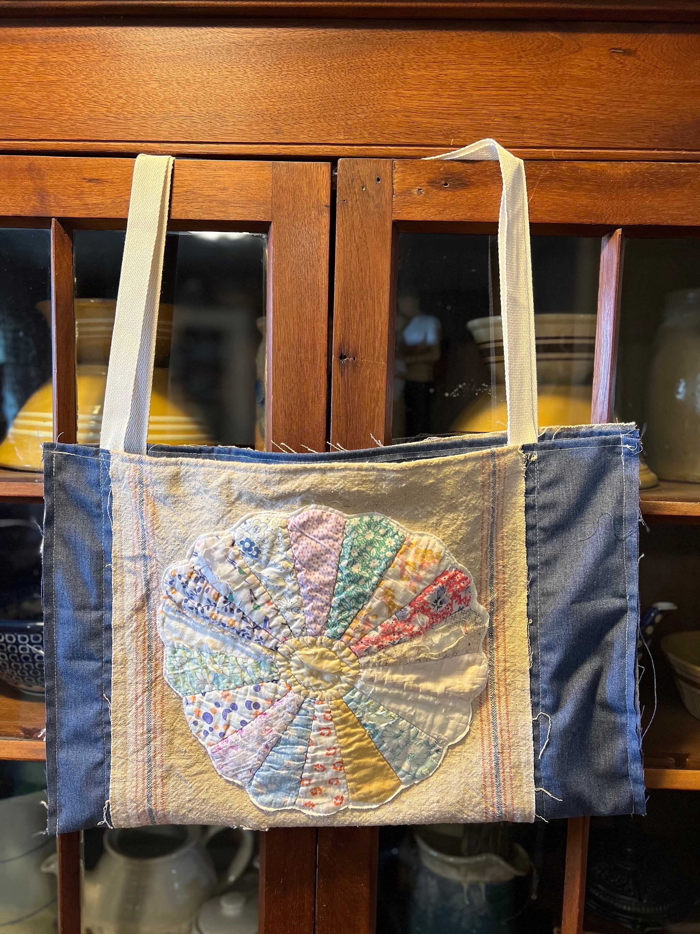 Grain Sack Nickles Bakery, Inc Martins Ferry,oh Feed Sack Tote Handmade