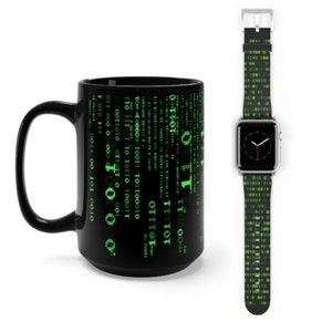 The Matrix CODER MUG, Computer Science Gift Coffee Cup Black Mug 15 or ...